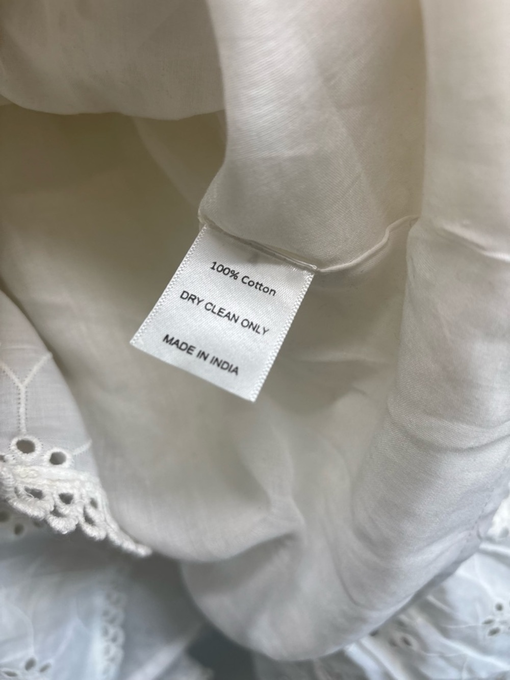 Alicia Bell Eyelet Dress medium White Boho Cottagecore Mini Ruffle Tiered - Picture 10 of 11
